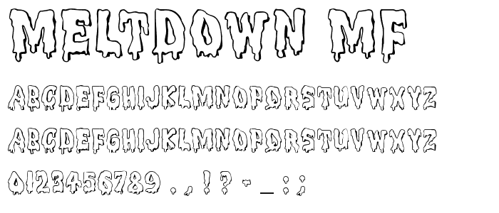 Meltdown MF font